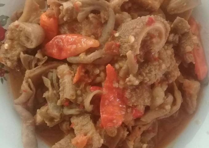 Resep Oseng mercon Babat sapi, Bisa Manjain Lidah