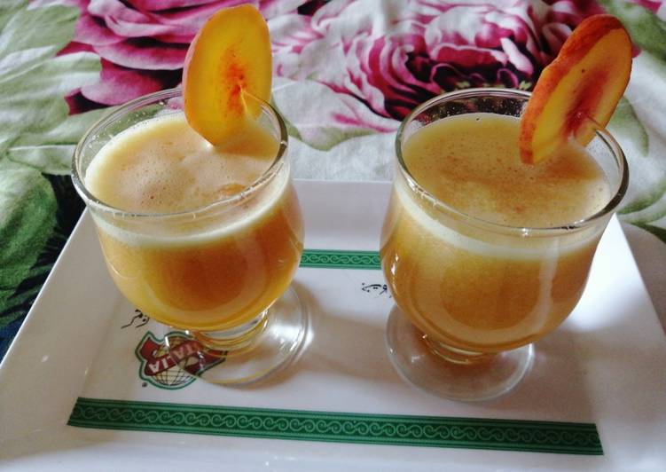 Simple Way to Make Speedy Peach Juice