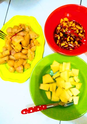 Foto resep Pempek Renyah Dan Melon Irisan