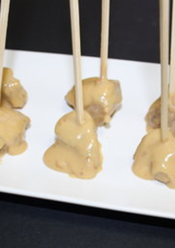 Una foto de Solomillo con salsa de turrón