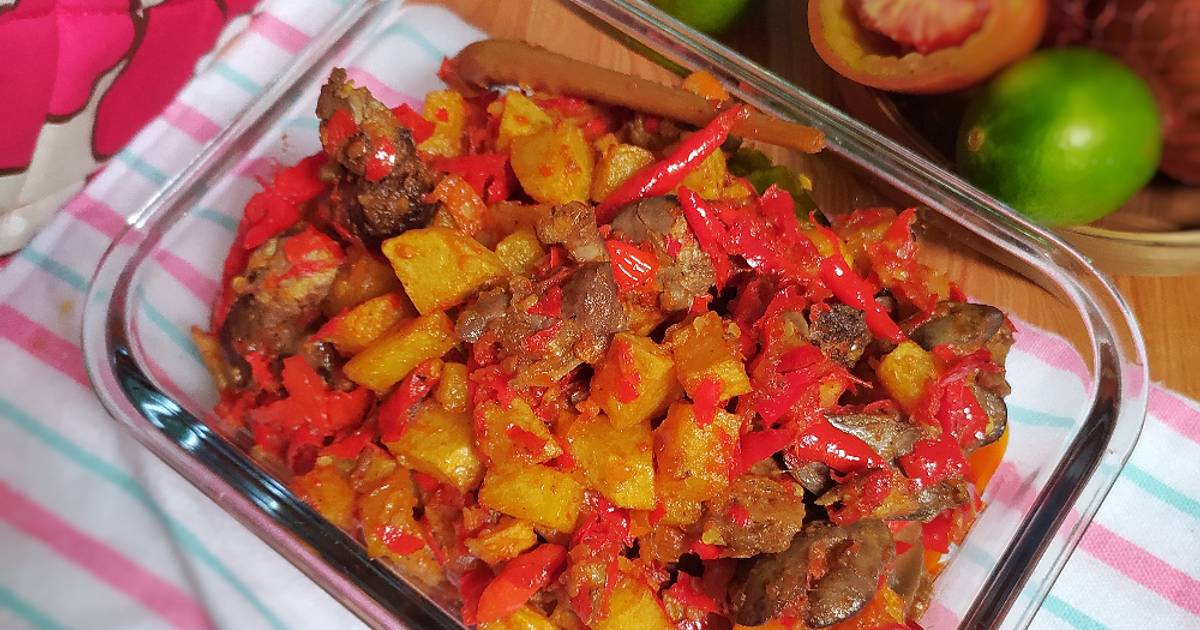 Resep Sambal Goreng Kentang Ati Ampela Oleh Saomi Mayhai - Cookpad