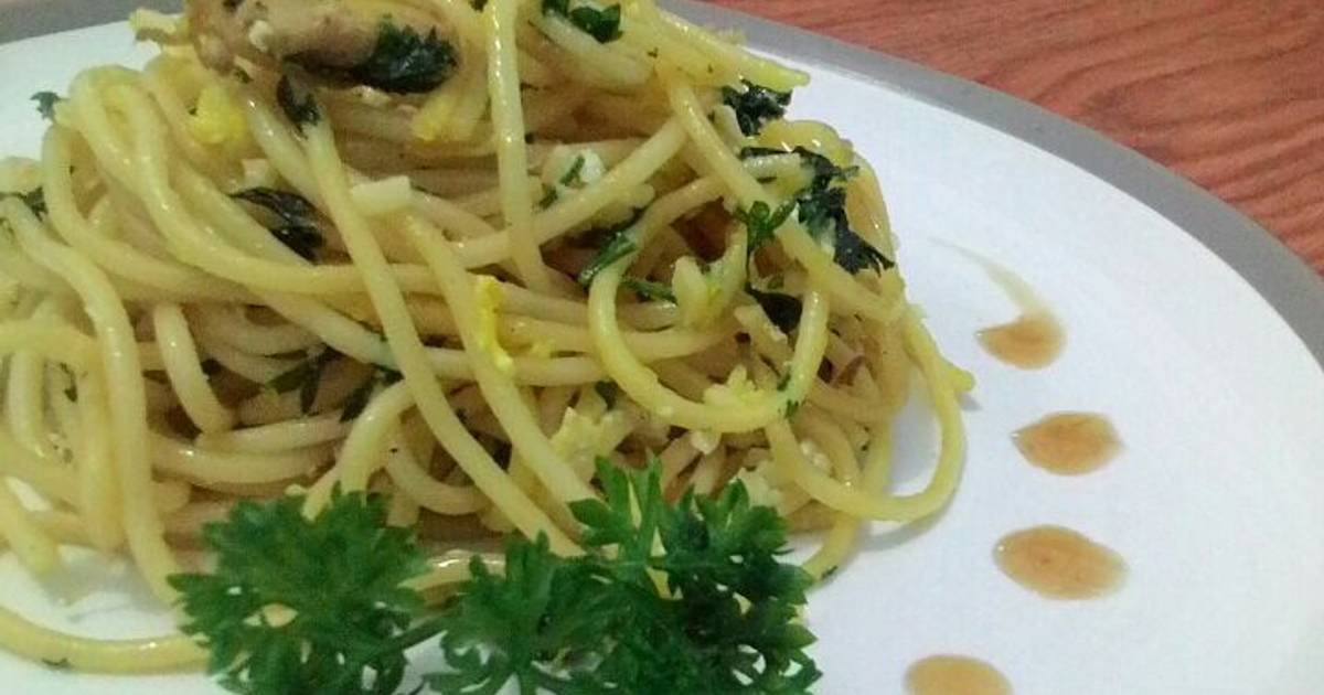Resep Spaghetti Aglio E Olio Telur oleh Yesi Intasari 