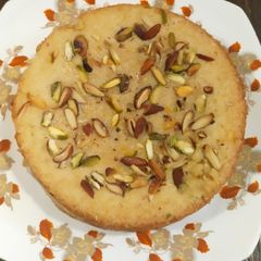 A picture of Tea Time Thandai Cake.