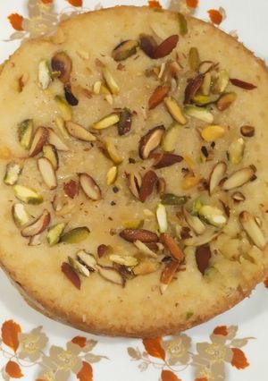 A picture of Tea Time Thandai Cake.
