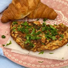 A picture of Masala Omelette (with a twist).