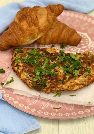 A picture of Masala Omelette (with a twist).