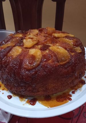Una foto de Tarta de manzana invertida