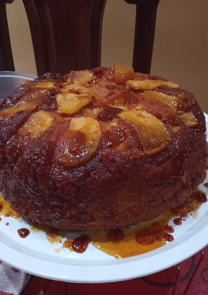 Una foto de Tarta de manzana invertida