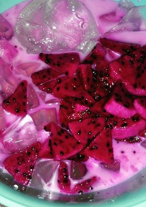 Foto resep Es Buah Naga Campur Nutrijel