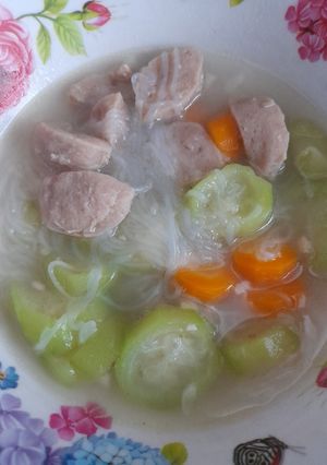 Foto resep Sup Oyong Soun Bakso