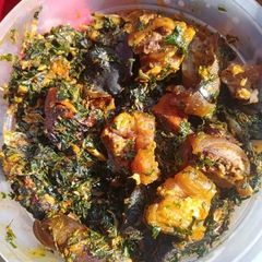 A picture of Vegetable soup (edi kakong).