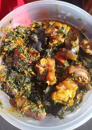 A picture of Vegetable soup (edi kakong).