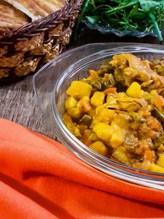 عکسی از دستور خوراک لوبیا سبز و هویج