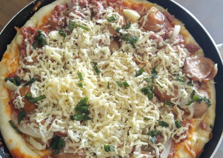 Resep Pizza Teflon Rumahan Mudah untuk pemula, Sempurna