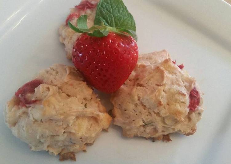 Strawberry-Mint Cream Cheese Cookies