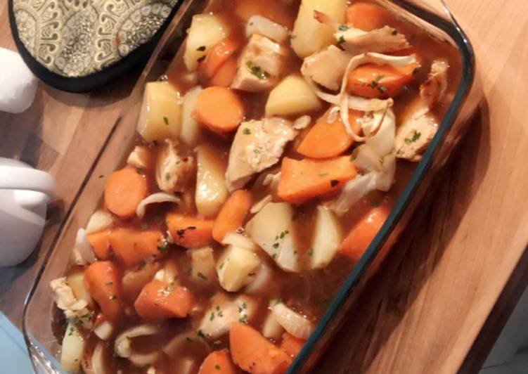 Steps to Prepare Any-night-of-the-week Potato and carrot in gravy