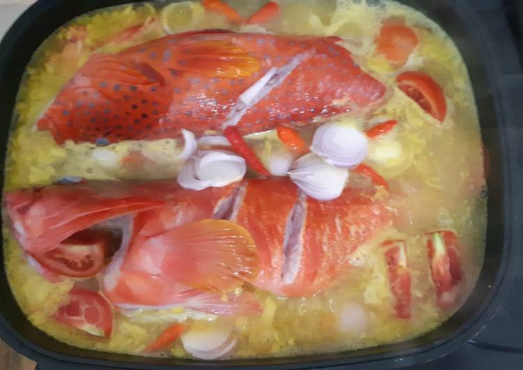 Resep Unik Kerapu Merah Kuah Kuning Segar Ala Rumahan