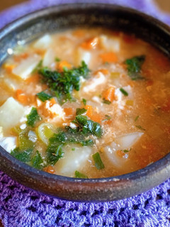 Una foto de Sopa de verduras, nada más rico