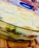 PASTEL CREMOSO DE 🥔PAPAS 🥔 Y 🥬ACELGA🥬🧅🍅🧅🥬🥔