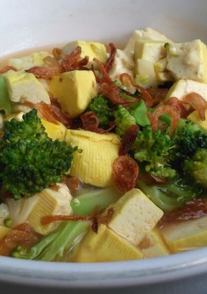 Foto resep Sayur Tahu Brokoli (tanpa minyak)