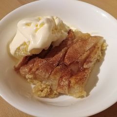 Vickys Pear Pudding with a Cinnamon Sugar Crust, GF DF EF SF NF A picture of Vickys Pear Pudding with a Cinnamon Sugar Crust, GF DF EF SF NF.