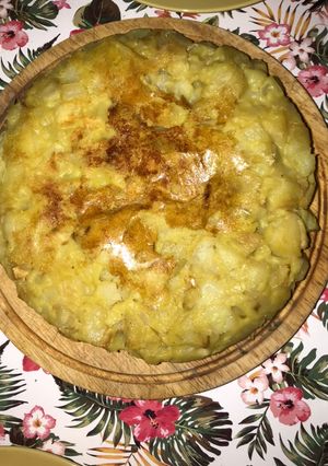 Una foto de Tortilla de papas al horno (vegana)