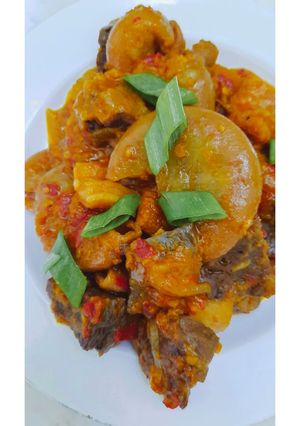 Foto resep Gongso babat usus paru