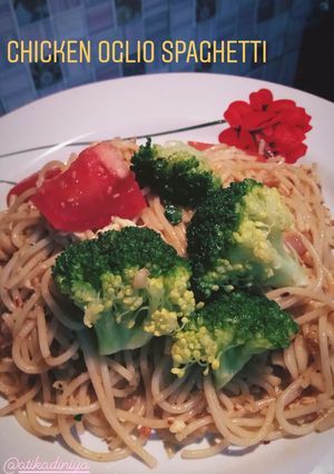 Foto resep Chicken Oglio Spaghetti 😘