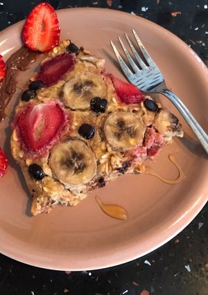 Hình của món Bánh eat clean (Yến mạch trái cây, hạnh nhân và chocola chip.