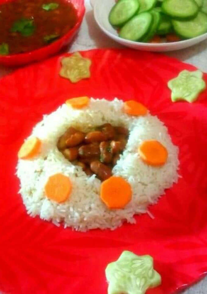 A picture of Rajma chawal.