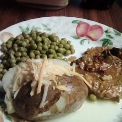 A picture of Steak 🥩 dinner.