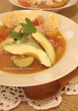 A picture of Chicken Tortilla Soup.