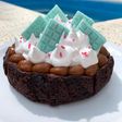 Brownie con dulce de leche y merengue
