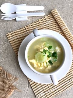 Foto resep Sop timun telur