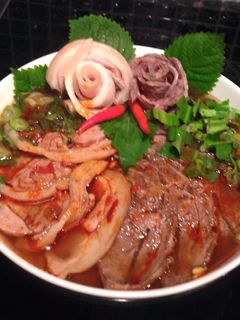 Hình của món Bún bò Huế.