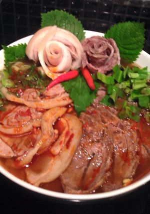 Hình của món Bún bò Huế.
