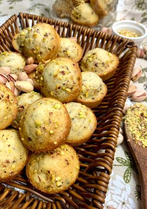 A picture of Super soft Pistachio Muffins.