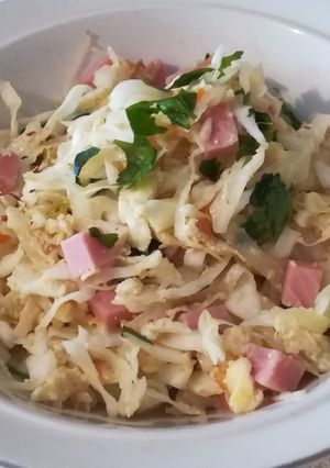 Una foto de Tiritas de Repollo con Huevo