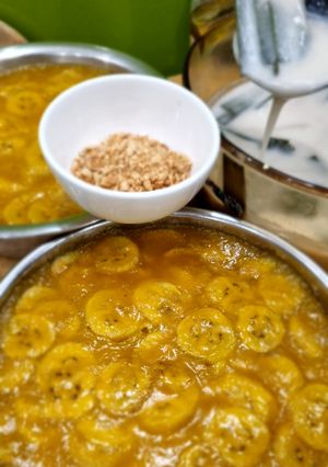 Hình của món Bánh Chuối Hấp Cốt Dừa.