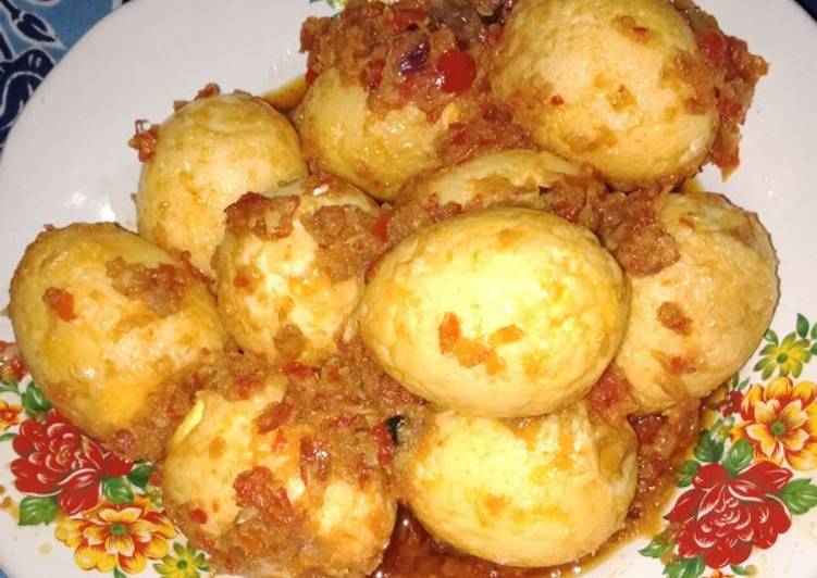 Resep Balado telur ayam Anti Gagal