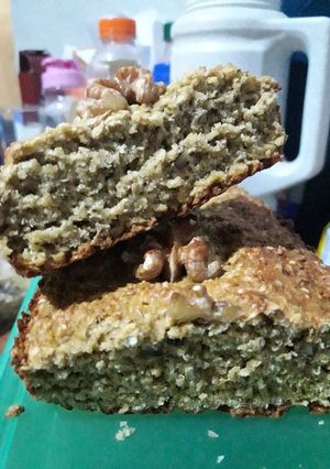 Una foto de Budín de avena, banana y nuez😋