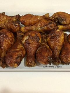 A picture of Baked Chicken Drumsticks With Homemade BBQ Sauce.