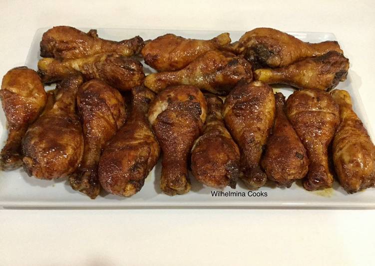 Steps to Prepare Award-winning Baked Chicken Drumsticks With Homemade BBQ Sauce