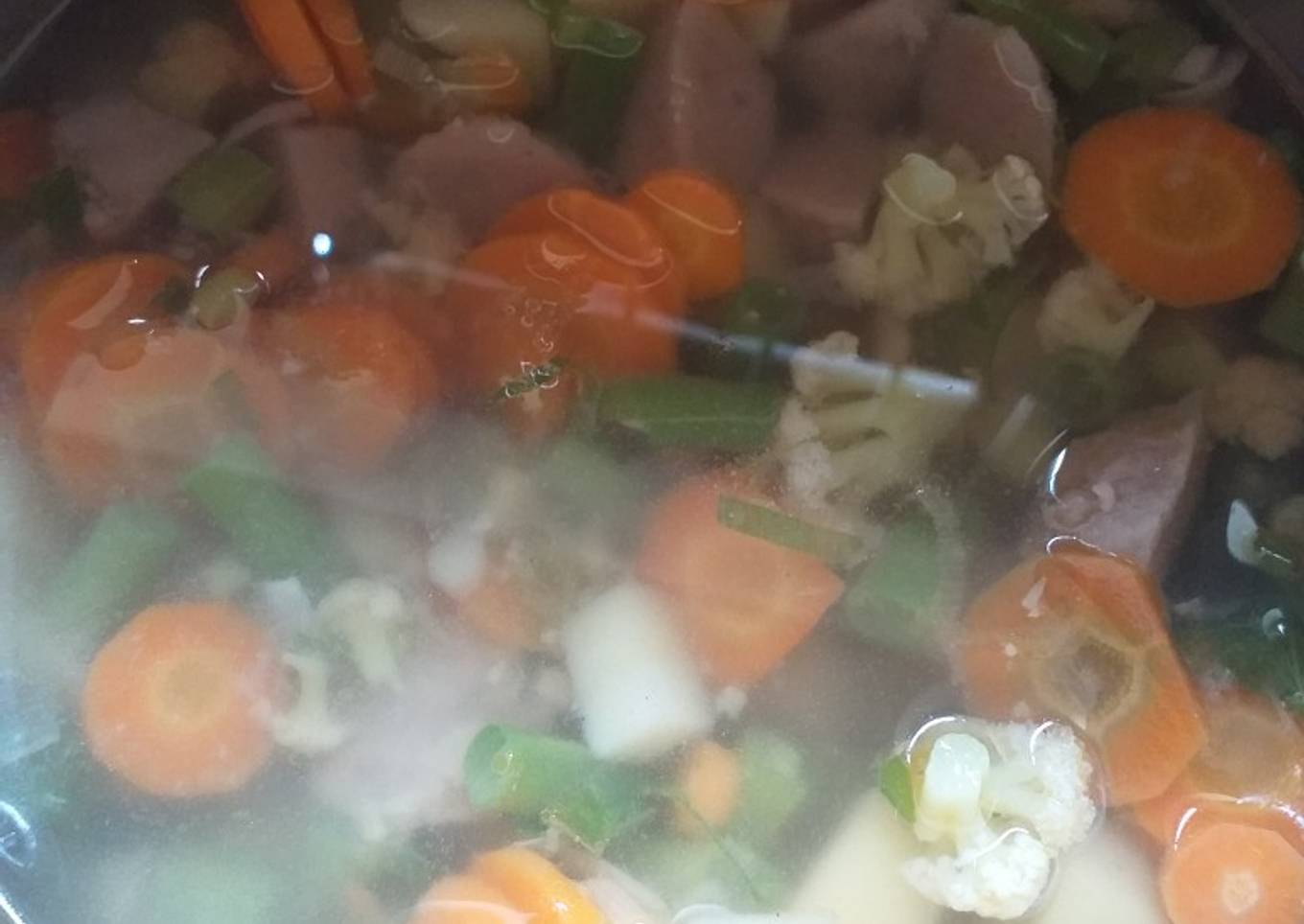 Sop bakso ayam simpel