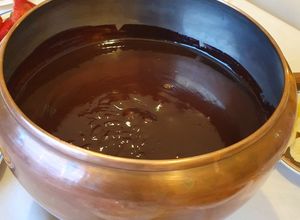 Una foto de Fondue de chocolate