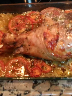 Una foto de Muslo de pavo al horno