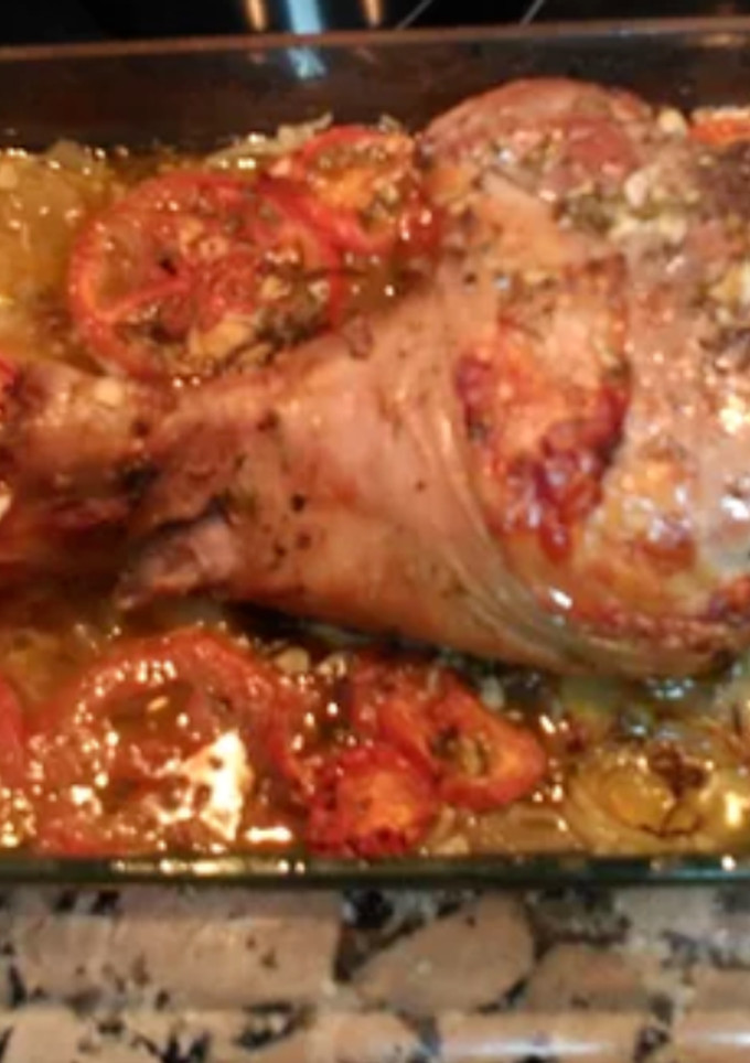 Una foto de Muslo de pavo al horno