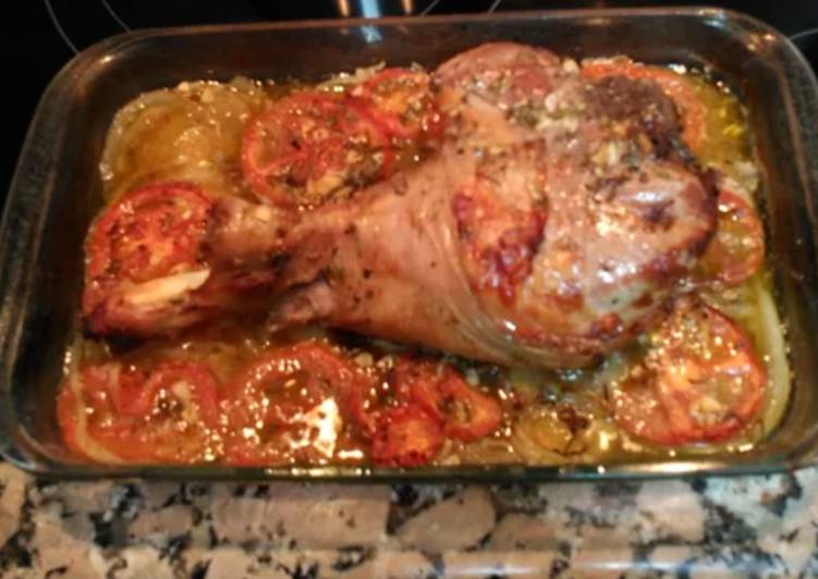 Muslo de pavo al horno