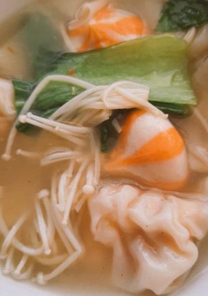 Foto resep Pangsit rebus kuah asam manis