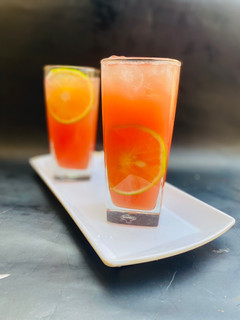 A picture of Watermelon sweetmelon and orange juice.